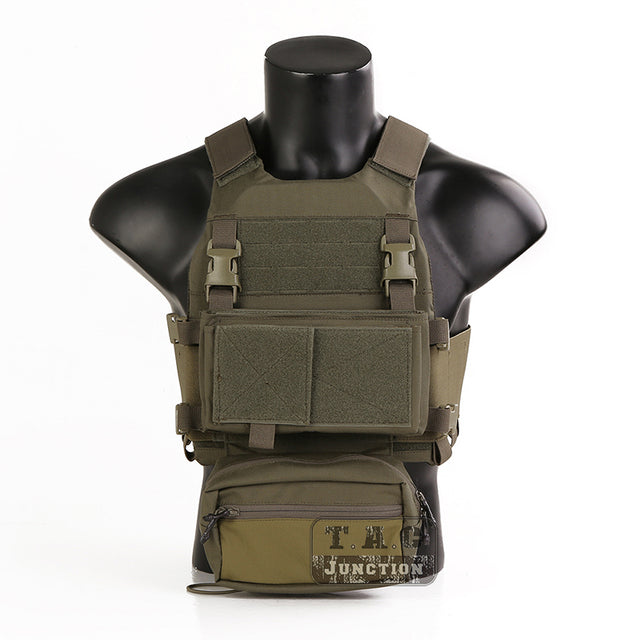 New Emerson SS Style Tactical Vest Multi-Purpose FCS Slicker Plate Carrier Elastic Cummerbund Sack Pouch Micro Fight Chassis Vest