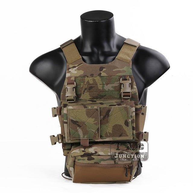 New Emerson SS Style Tactical Vest Multi-Purpose FCS Slicker Plate Carrier Elastic Cummerbund Sack Pouch Micro Fight Chassis Vest